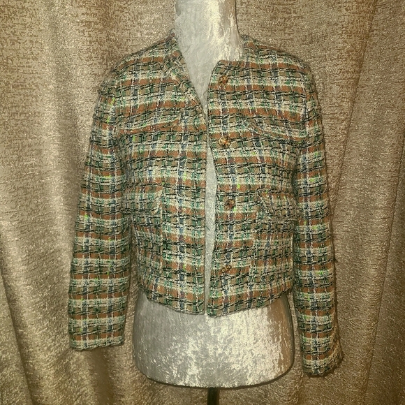 autres filles Jackets & Blazers - Chic Plaid Tweed Jacket